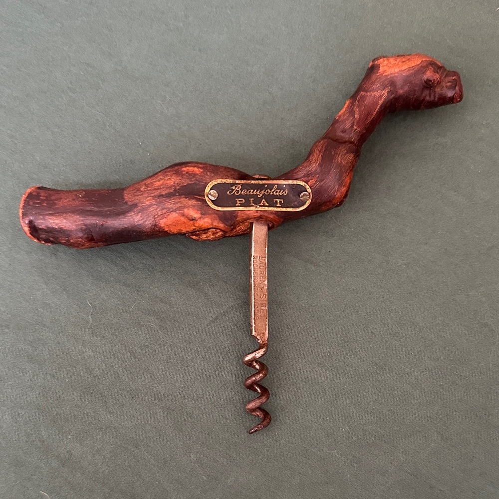 Vintage Laurent Siret grape root Burl wooden Corkscrew
